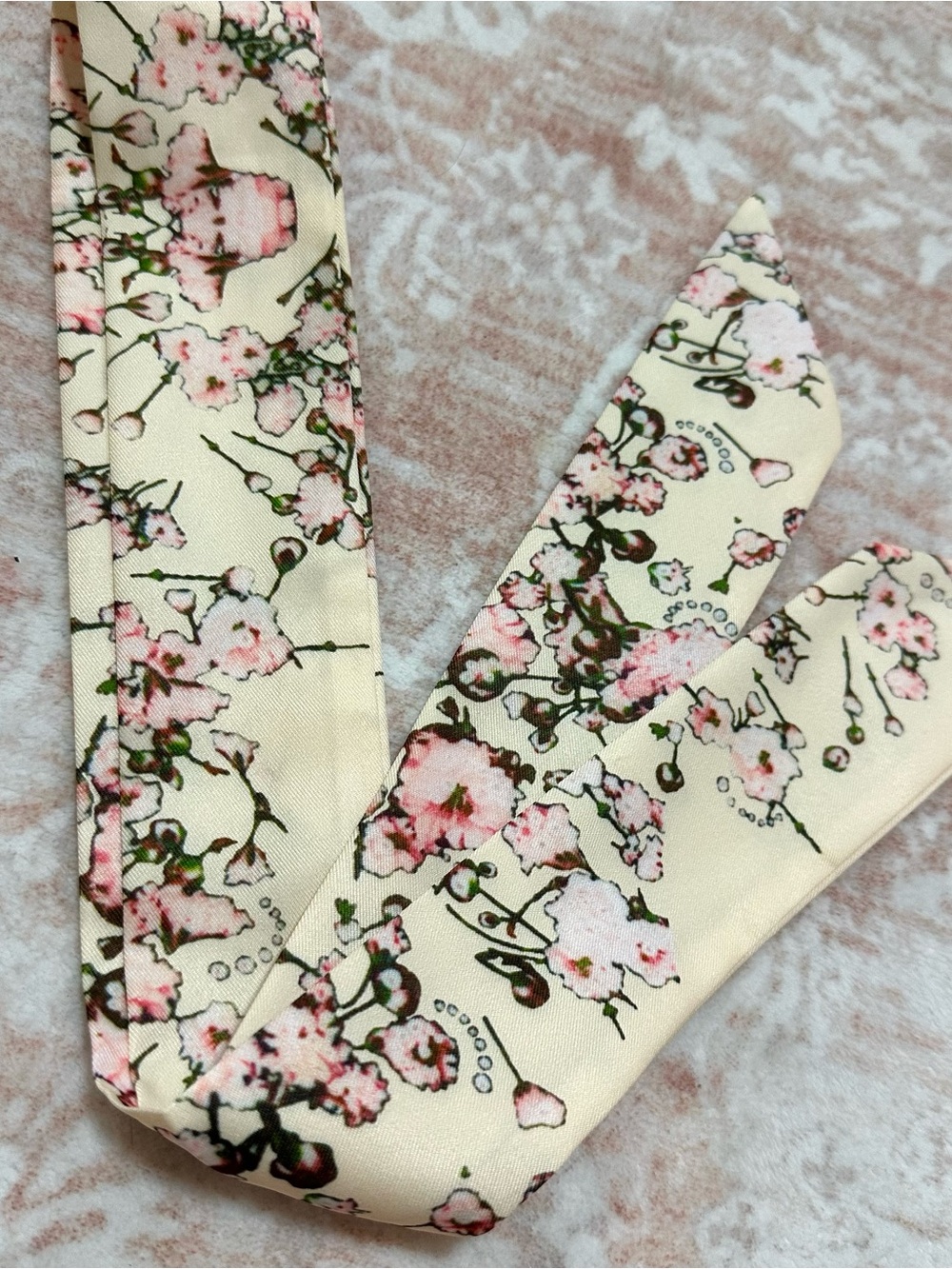 NEW 🌸 Satin Floral Twilly Scarf Tie - Picture 2 of 8